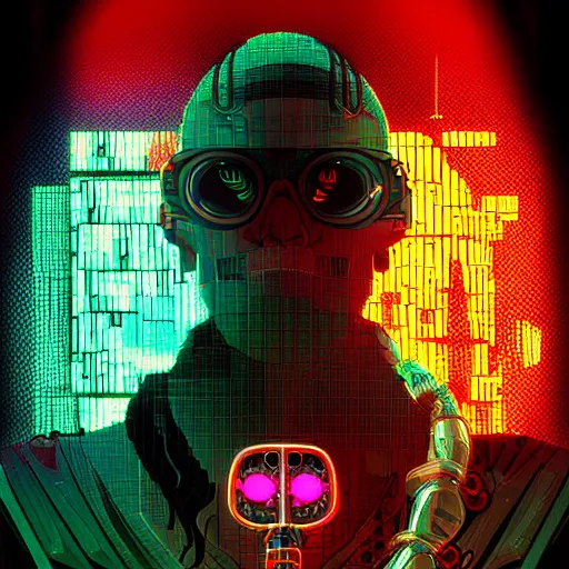 Image similar to mucha's the four seasons cyberpunk led synth lightning. pixel art. evil zombie. manic laughter. synthwave pixel art. saturated. dramatic lighting. crazy. dark dystopian render. 4 k award winning digital art. wallpaper.