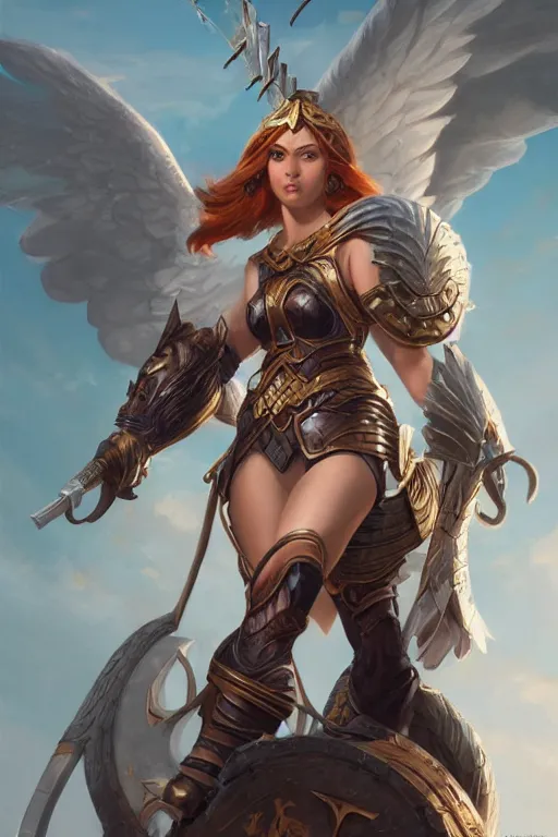 Image similar to amazon valkyrie athena, d & d, fantasy, portrait, highly detailed, headshot, digital painting, trending on artstation, concept art, sharp focus, illustration, art by artgerm and greg rutkowski and magali villeneuve