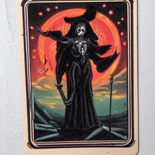 Image similar to death tarot vintage card