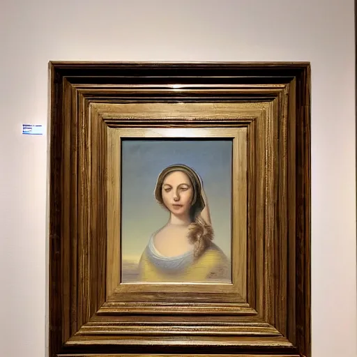 Image similar to framed masterpiece on a museum wall