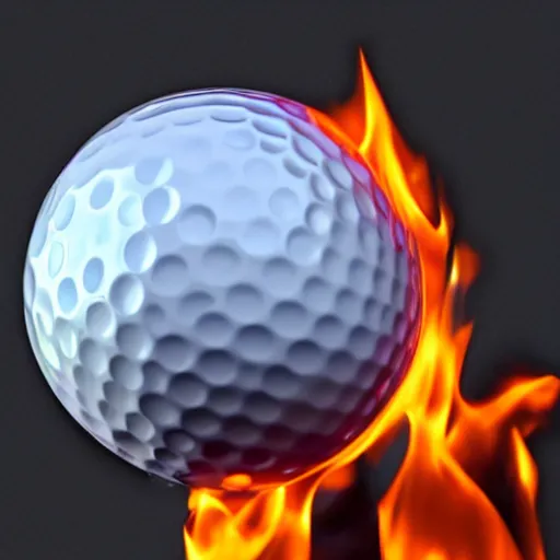 Image similar to golf ball on fire