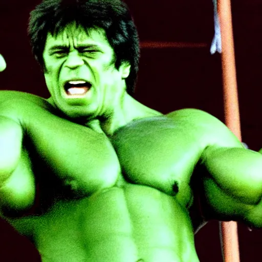 Image similar to hulk performing at woodstock