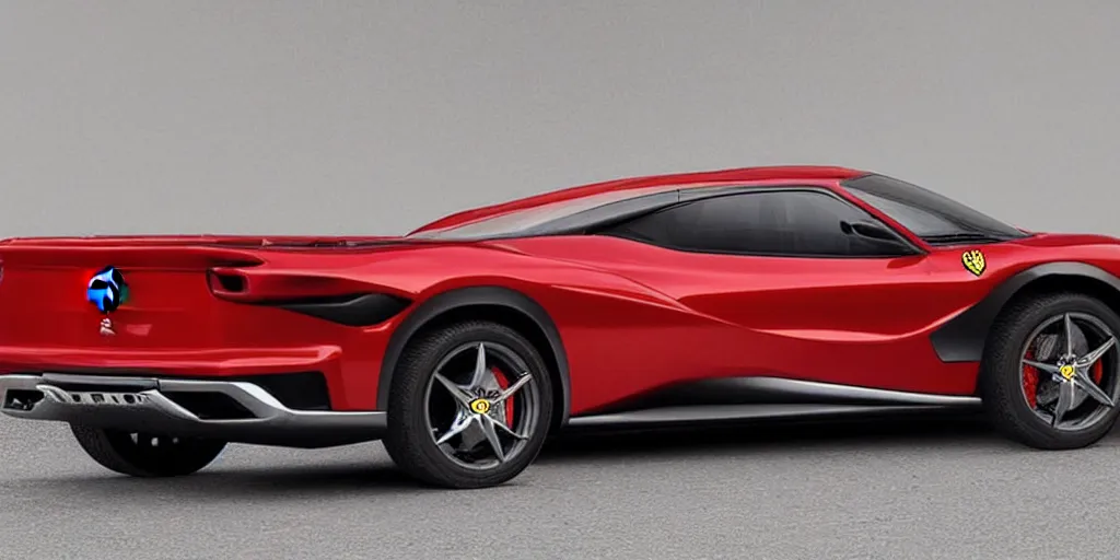 Image similar to “2020 Ferrari Pickup Truck, HD, ultra Realistic”