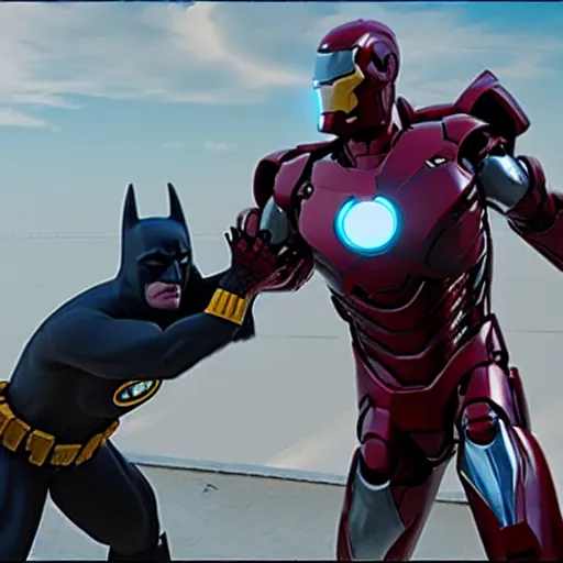 Prompt: batman and iron man fighting in chicago, ultra realistic, photorealistic, ultra details, cinematic