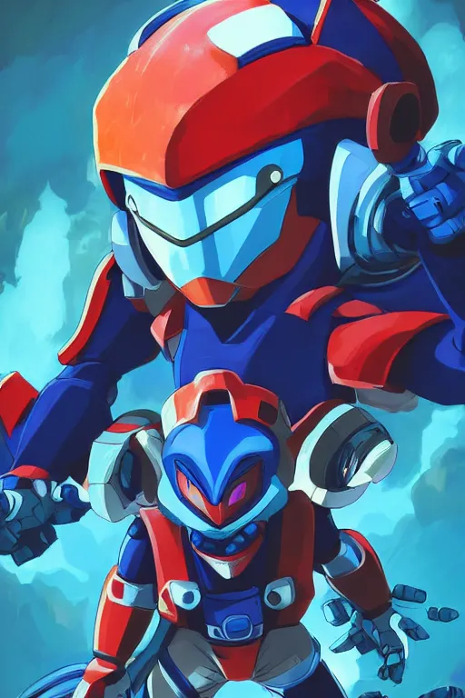 Image similar to robot ninja mask helmet megaman x zero rockman 2 0 2 2 switch game boss legacy collection fanart artsation, art gta 5 comics, behance hd by jesper ejsing, by rhads, makoto shinkai and lois van baarle, ilya kuvshinov, rossdraws global illumination ray tracing