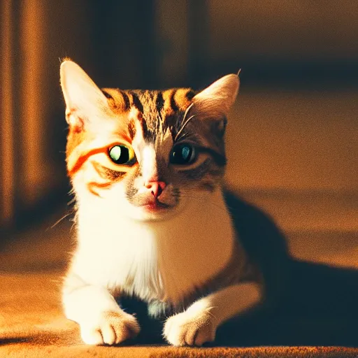 Prompt: cat as a munchkin, cinematic lighting, beautiful composition