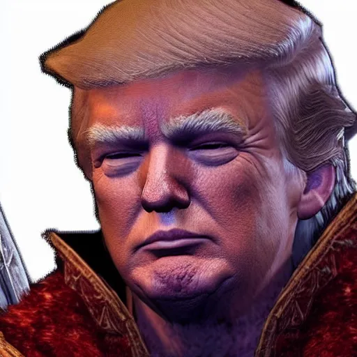 Image similar to Donald Trump as NPC in Skyrim