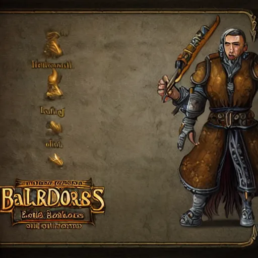 Image similar to character portrait from baldurs gate