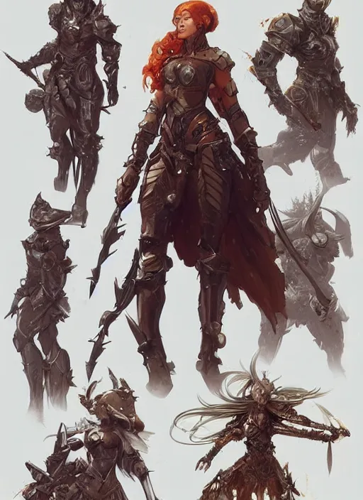 Prompt: character design game art digital 2 d girl medieval cyborg armor by gaston bussiere, anna nikonova aka newmilky, greg rutkowski, yoji shinkawa, yoshitaka amano, tsutomu niehi, donato giancola, geoffroy thoorens, trending on artstation, featured on pixiv