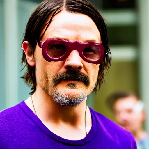 Image similar to norman reedus as waluigi, closeup photo, 2 5 mm, f 3. 4, bokeh