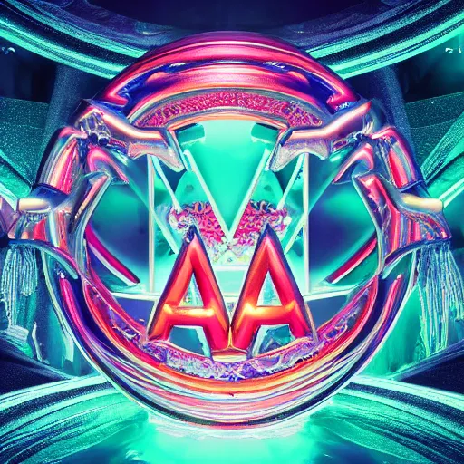 Image similar to a and w vaporwave logo, digital art, cosmic, 3 d high definition, trending on art station, photorealistic, high resolution, 8 k, octane, hyper detailed, insane details, intricate, elite, ornate, elegant trend, highly detailed and intricate, sharp focus, photography, unreal engine