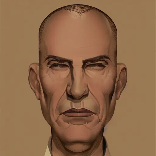 Image similar to lex fridman in mars. focus on face. high definition. illustration by grant wood