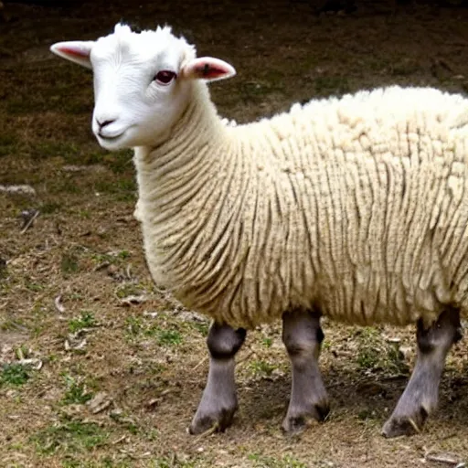 Prompt: lamb and goat fused as one, scientific photo