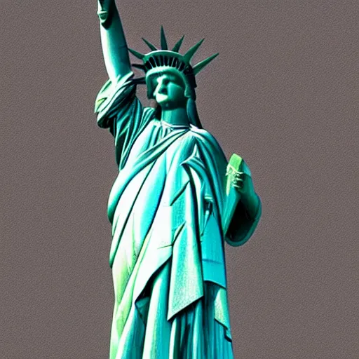 Prompt: brutalist statue of liberty