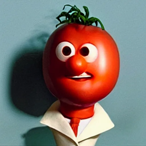 Image similar to tom hanks as a tomato, looks like a tomato