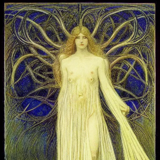 Image similar to Portrait of a druid, by Jean Delville