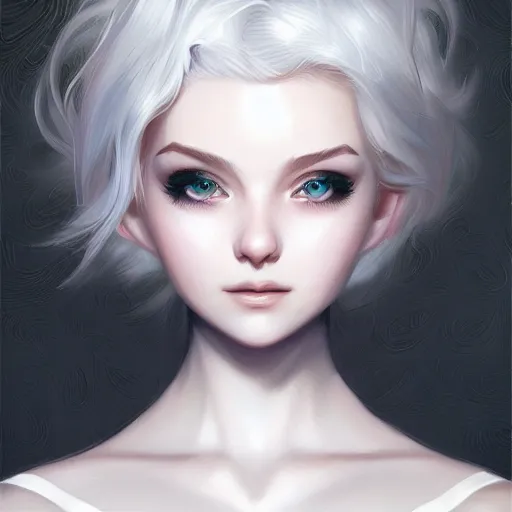 Image similar to teen girl, white hair, gorgeous, amazing, elegant, intricate, highly detailed, digital painting, artstation, concept art, sharp focus, illustration, art by Ross tran and kuvshinov