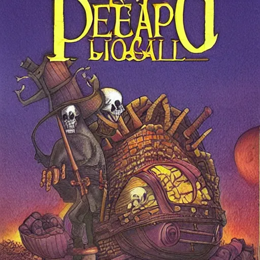 Image similar to death from discworld, book cover