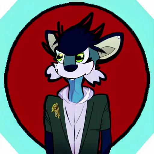 Image similar to discord clyde as an anthropomorphic furry, furaffinity