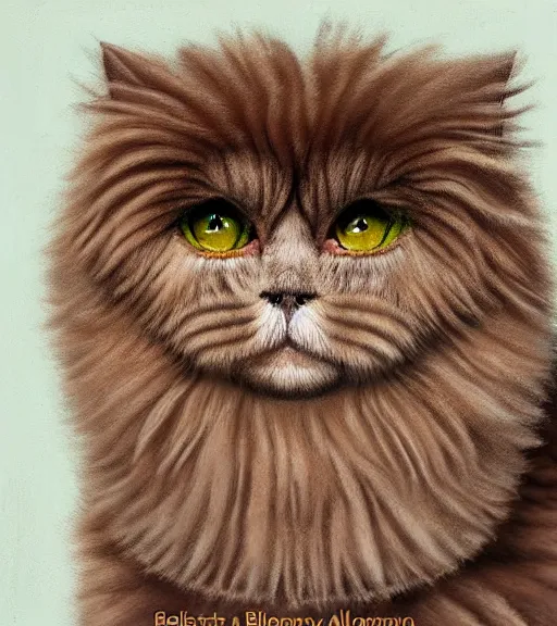 Prompt: fluffy groomed selkirk rex cat portrait, glorious and loving, by betsy walton, kenneth blom, mental alchemy, james jean, pablo amaringo, contemporary art, hyper detailed