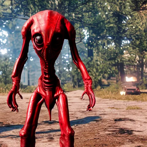 Image similar to alien in red red Redemption 2