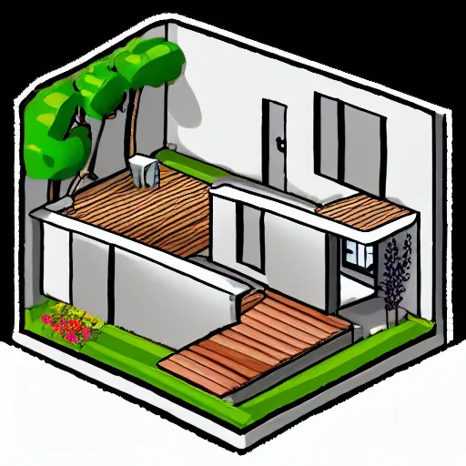Image similar to isometric house