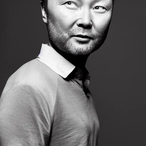 Prompt: Limmy as a fashion model