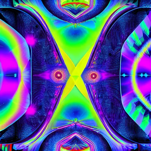Image similar to Psychedelic Inter-dimensional freemasonic occultic chequered trippy dreamscape in the style of a photo-realistic album cover ( Digital art unreal engine, 3d highly detailed, 8k, UHD, fantasy, dream, otherworldly, bizzare, spirals, colourful, vivid)