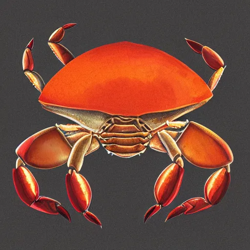 Prompt: crab in an elaborate shell. photorealistic childrenbook illustration. hd. matte background.