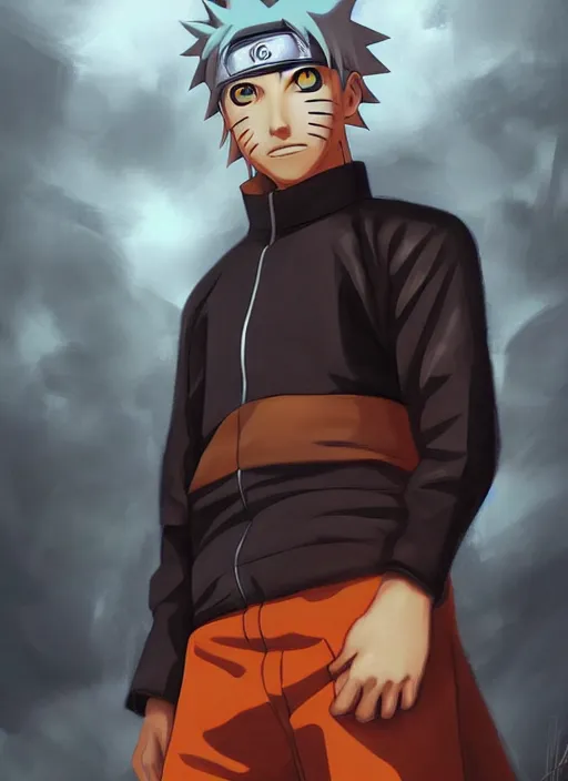 Image similar to portrait of Naruto, dark and gloomy scenery, dynamic lighting, photorealism art, concept art, hyper realistic, fantasy