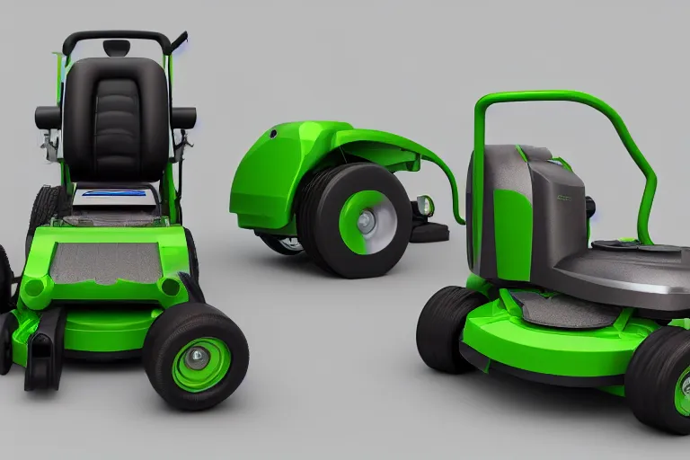 Prompt: cad design of lawnmower, 3 d design, modeling, solidworks, octane render, studio light, 3 5 mm