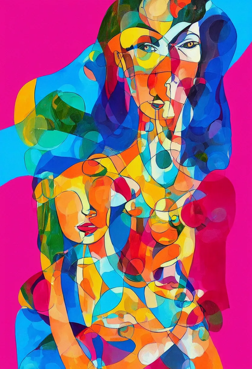 Image similar to expressive and colorful figurative illustration by artist hurca di mirko grisendi, behance