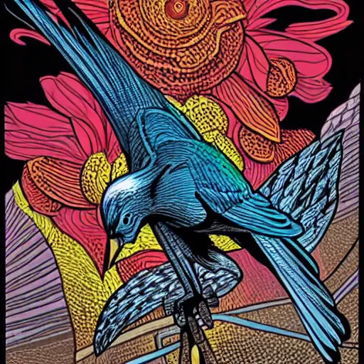 Prompt: bird by arthur adams