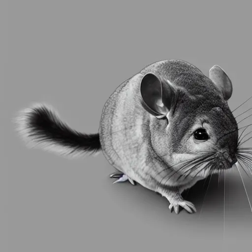 Image similar to super intelligent chinchilla proving Pythagorean theorem, photorealistic, digital art, trending on artstation, dynamic lighting