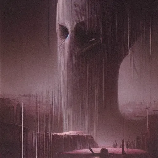 Image similar to cyberpunk by zdzisław beksinski