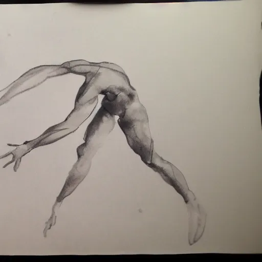 Image similar to ink water wash gesture drawing by an old master