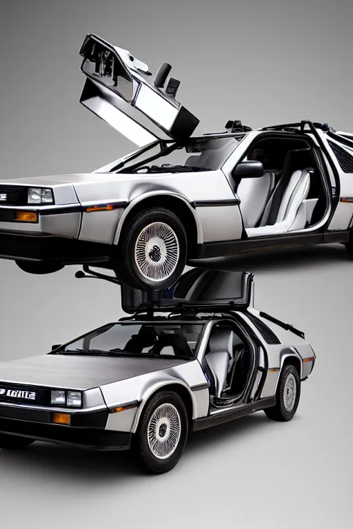 Image similar to DeLorean DMC-12 SUV, studio lighting, award winning