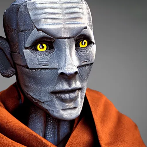 Image similar to humanoid cyborg monk