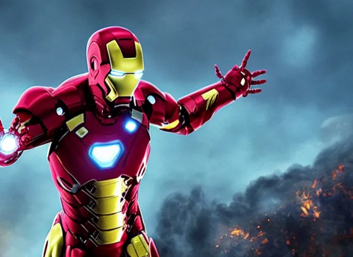 Image similar to film still of snoop dogg as iron man in new avengers film, 4k