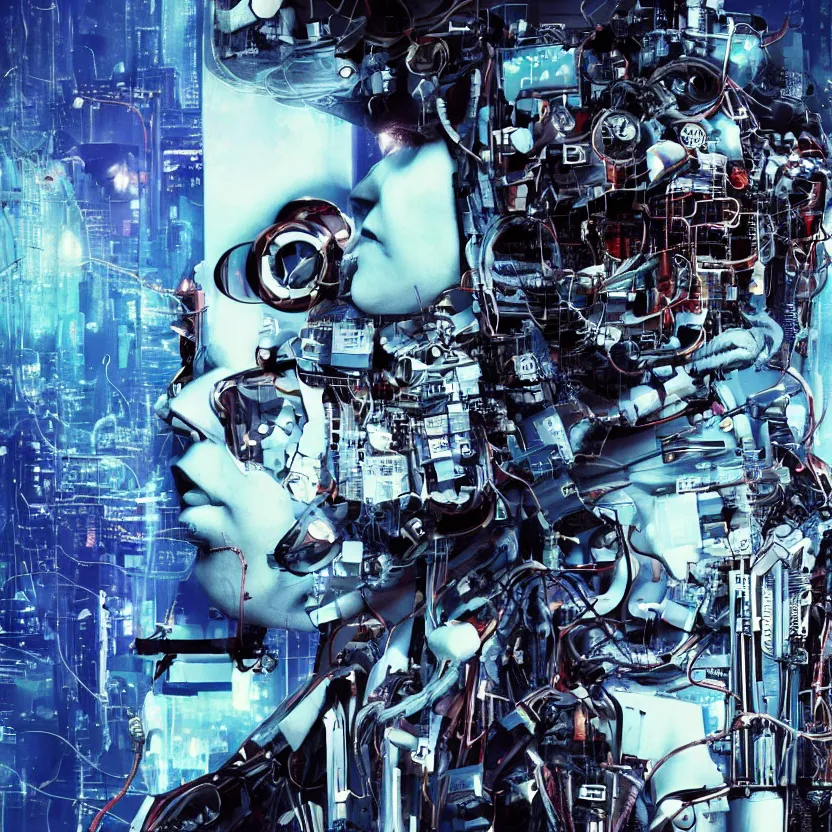 Image similar to Beautiful Photo of Arduino Uno in the robot's head. Cyberpunk. splatterpunk. 4K