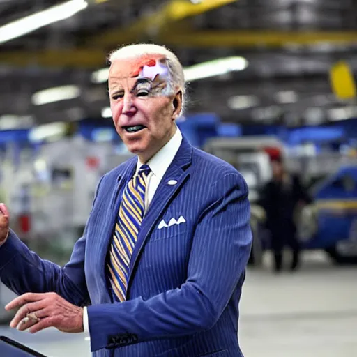 Image similar to joe biden at the wockhardt factory