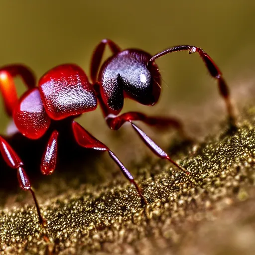 Prompt: macro photo, super resolution, 4k, ant