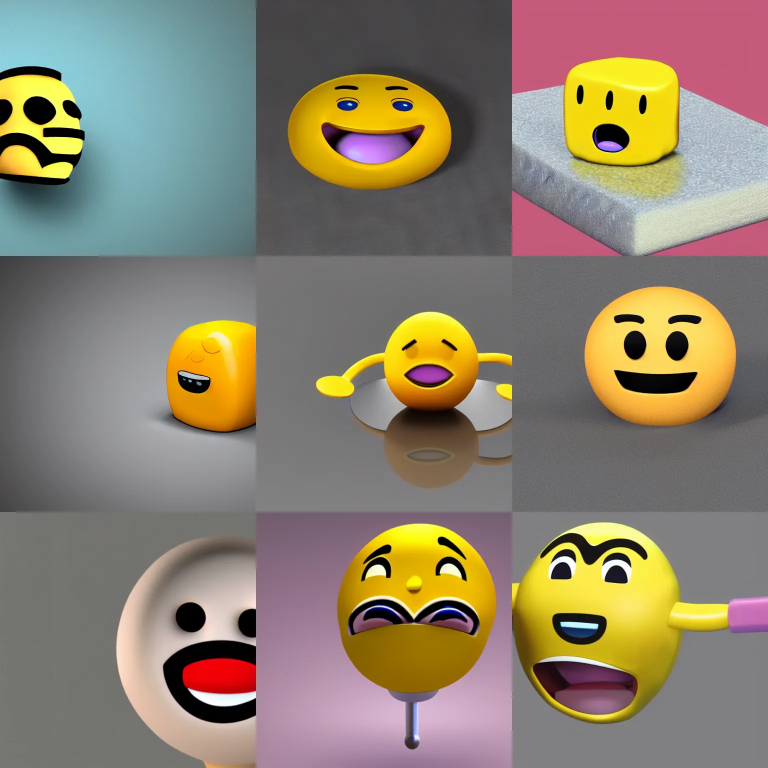 Prompt: 3 d render of an emoji that has depicts the feeling of dorcelessness