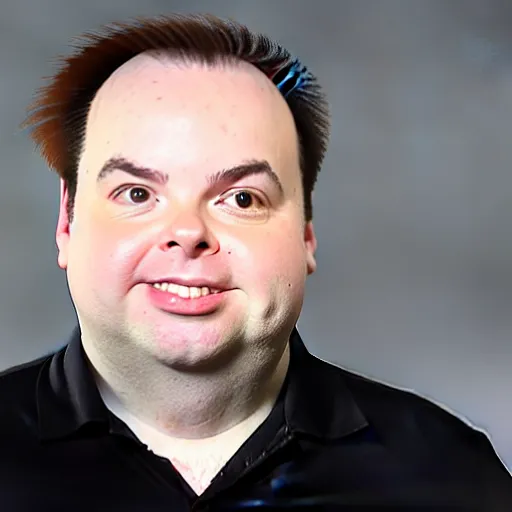 Prompt: rich evans, head and shoulders studio photo