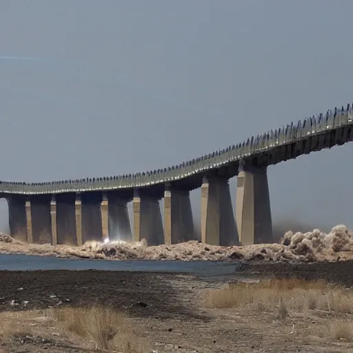 Image similar to Kerch Bridge exploding