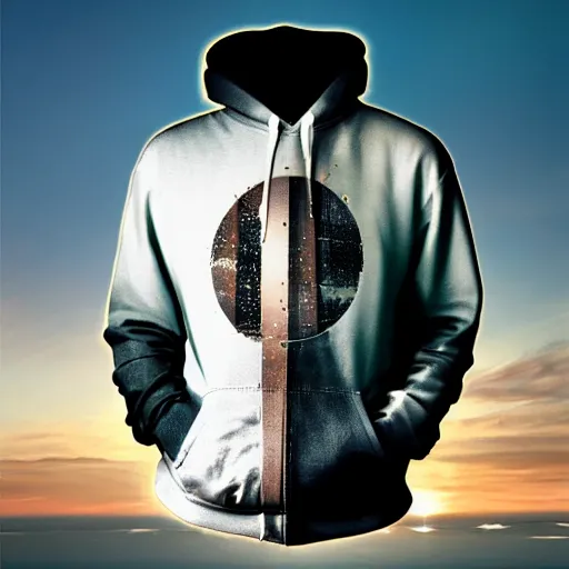 Image similar to jesus wear hoodie, photobashing, 8 k,