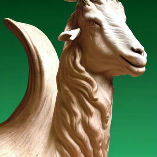 Prompt: goat of mendes rococo statue, highly detailed masterwork, hyperrealistic, beautiful lighting,