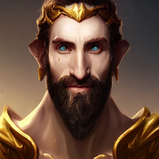 Image similar to portrait of asmongold, matte painting by artgerm, artstation