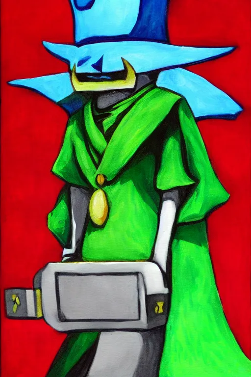 Image similar to ralsei from deltarune, painting