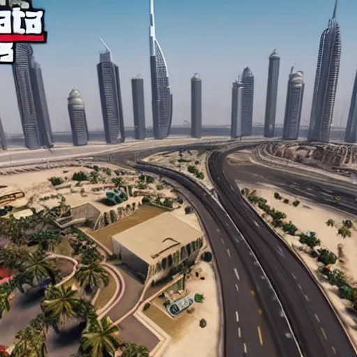 Image similar to gta : dubai, award winning